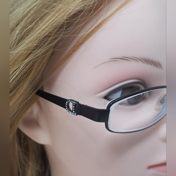 Christian Dior Womens Eye Glasses Frames Crystals Black Vintage CD3684 54-15-130 - Picture 8 of 15